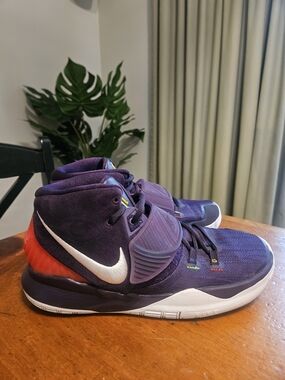Nike Kyrie 6 Kids Purple, Red & White High-Top Sneakers